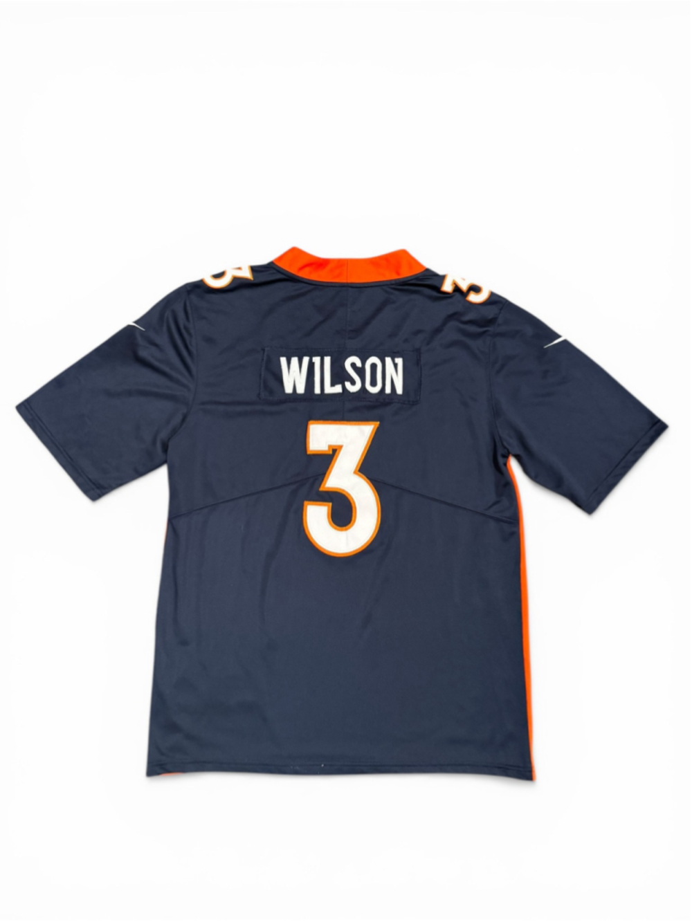 Nike Denver Broncos Men's Russell Wilson #3 NFL On Field Jersey Navy/Orange Sz M - Picture 5 of 7